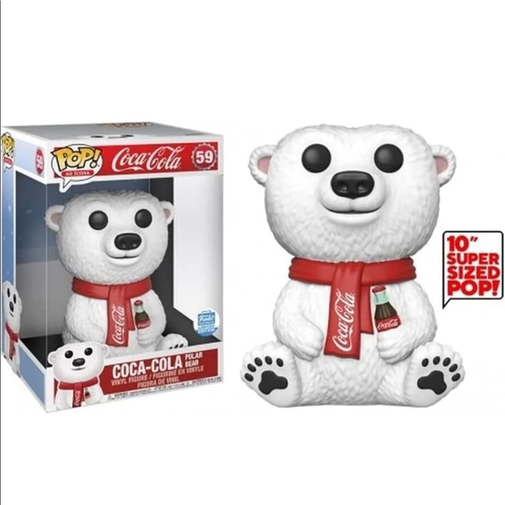 Funko Coca Cola Polar Bear Super Sized 10" POP! Vinyl Figure Limited Edition